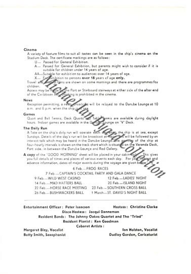 Orsova Programme Page 3